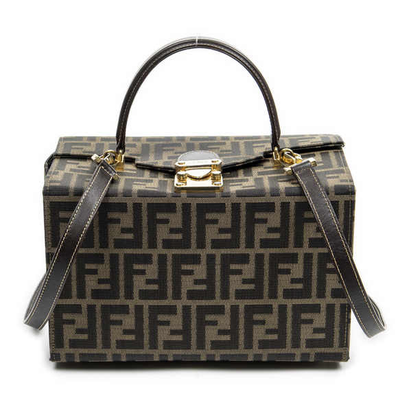 Fendi Handbags - Fendi Vintage Convertible Push Lock Box Bag